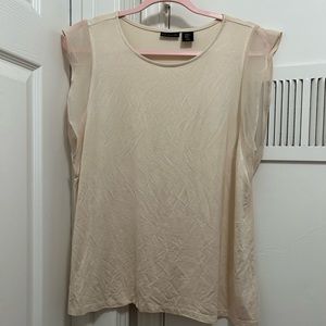 TAHARI cream colored blouse